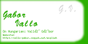 gabor vallo business card